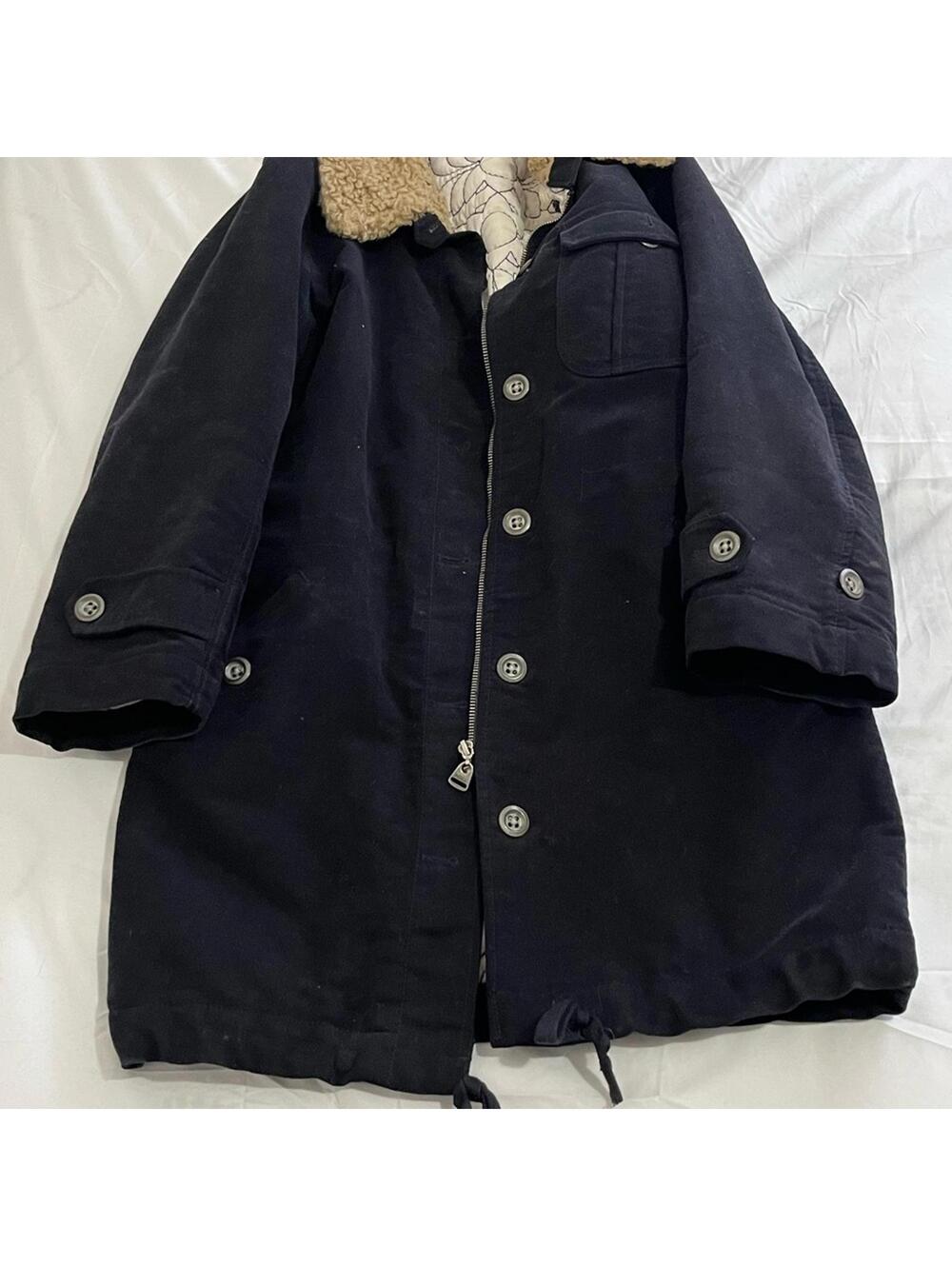 Fossil Dark Coat with Shearling Collar Women’s Size Small